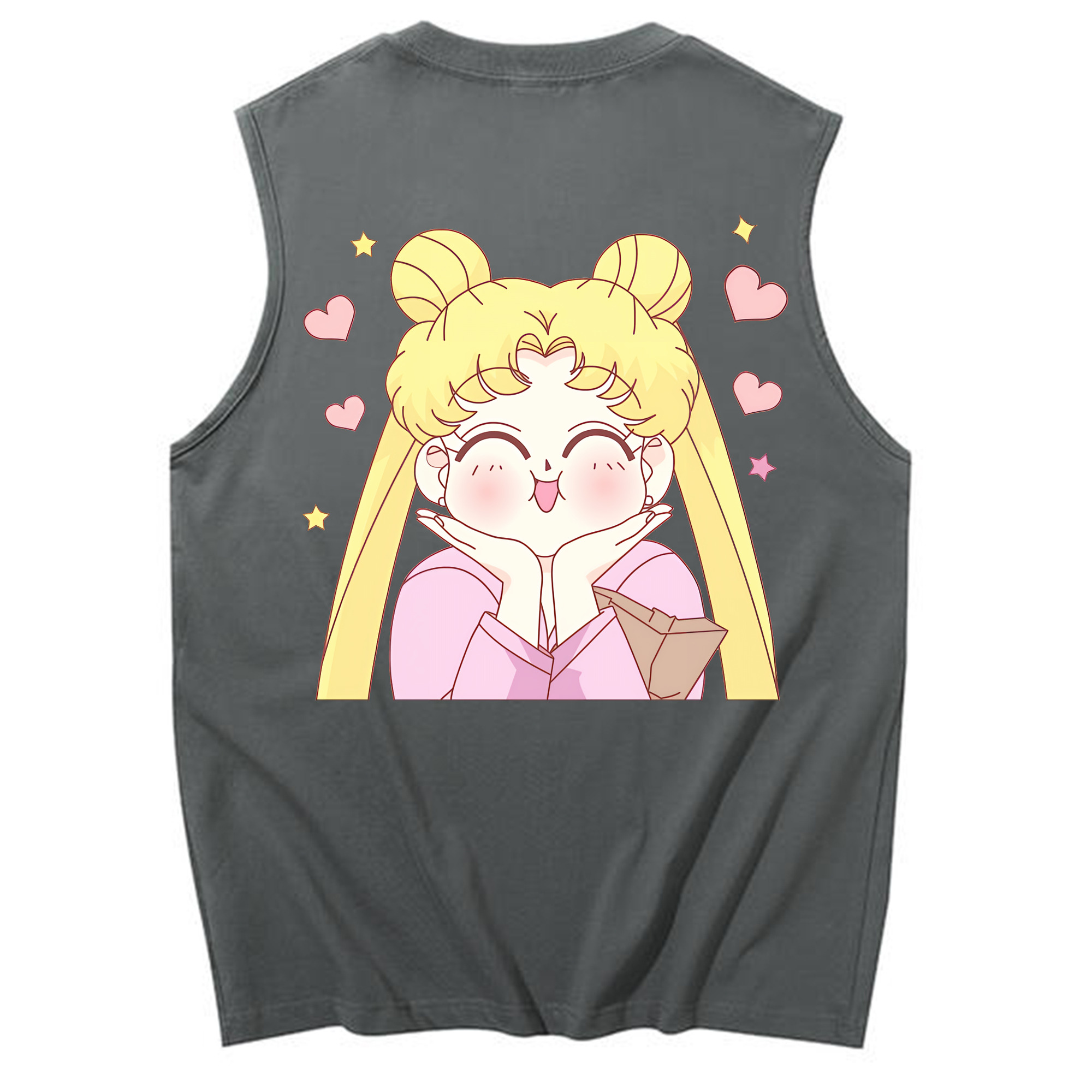 （画像用） 美少女戦士セーラームーン 愛野 美奈子 あいの みなこ Sailor Moon Aino Minako コットン100％タンクトップ（背面プリント）